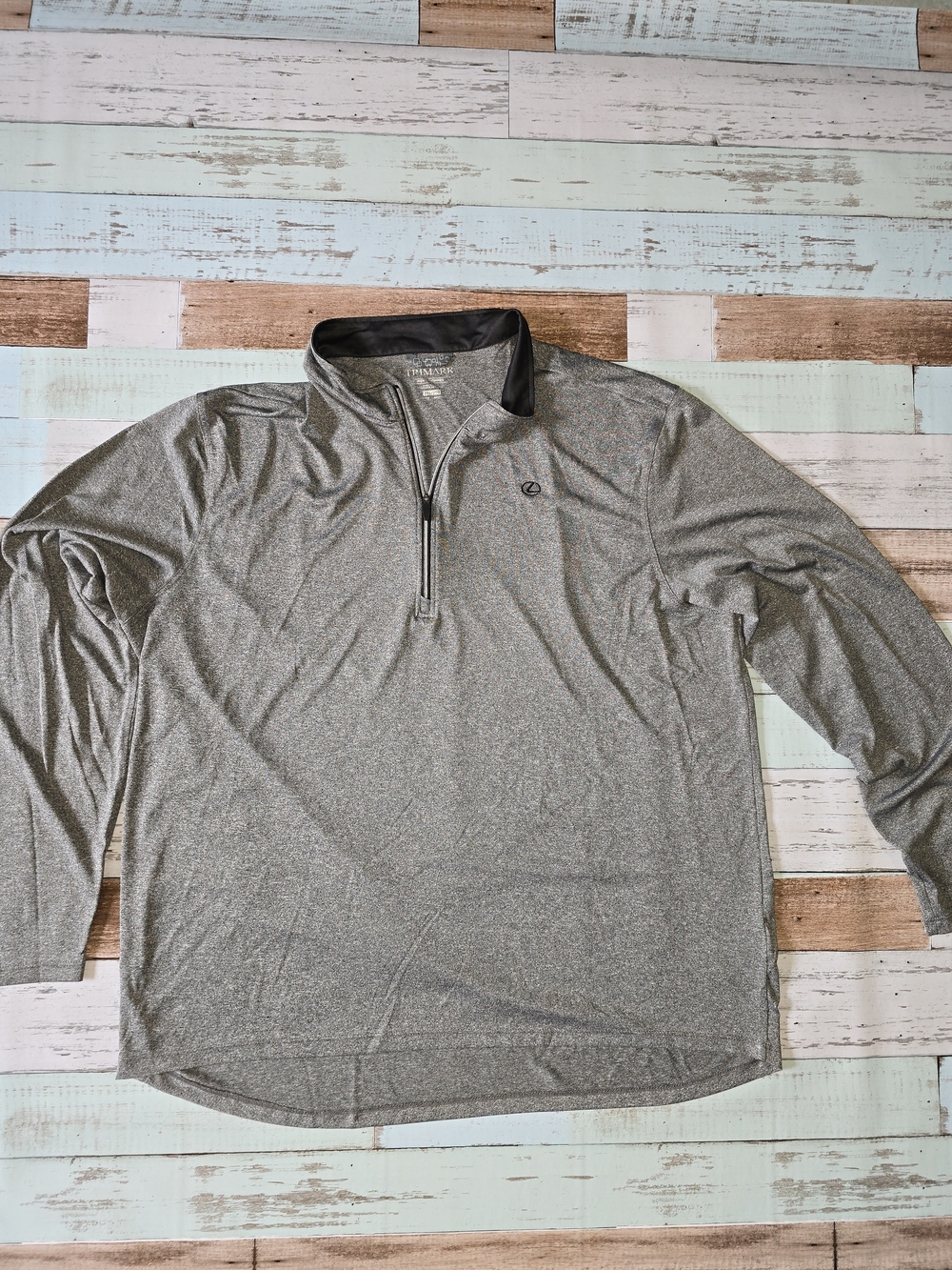 Trimark Men's Heather Gray Performance Quarter-Zip Pullover